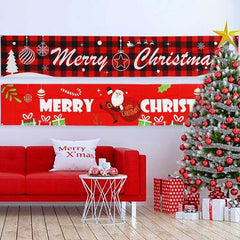 Merry Christmas Outdoor Large Banner Hanging Ornaments 300x50cm