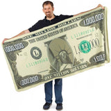 Million Dollar Fortune Blanket Flannel Plush Funny Carpet Home Indoors Camping