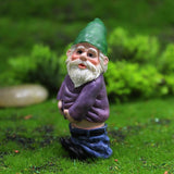 4pcs Mini Drunk Garden Gnomes Statue Set