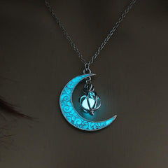 Moon Glowing Luminous Stone Pendant Necklace Gifts