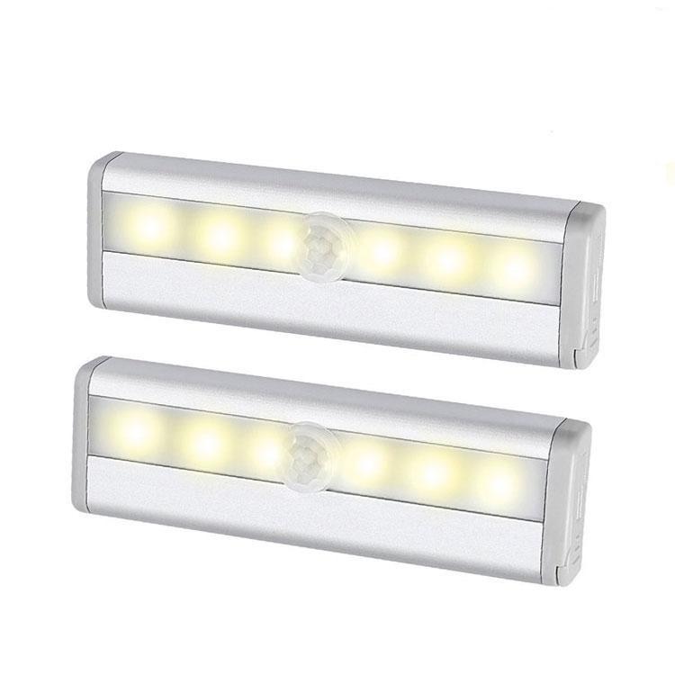Motion Sensing 6-LED Closet Night Lights Battery Operated