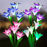 Multi-Color LED Lily Flower Solar Stake Lights
