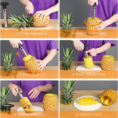 Multi-Functional Stainless Steel Pineapple Slicers Tool