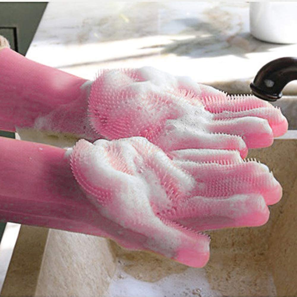 Multi-purpose Magic Silicone Dish Washing Scrubber Cleaning Gloves