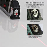 Precision Multi-Purpose Laser Level, Horizontal Vertical Laser Beam Measuring Tape