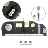 Precision Multi-Purpose Laser Level, Horizontal Vertical Laser Beam Measuring Tape