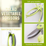 Herb Salad Vegetable Scissors Fruit Slicer Kitchen Gadgets