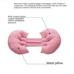 U-Shaped Waist Support Ventral Sleeping Pillow for Pregnant Women
