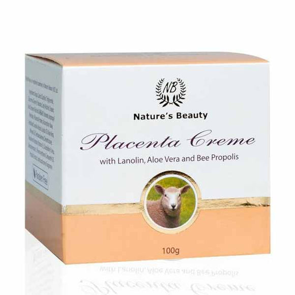 Nature's Beauty Placenta Creme with Lanolin, Aloe Vera & Bee Propolis 100g