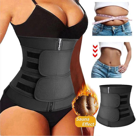  Hot Sweat Neoprene Sauna Shapers Slimming Belt Waist Cincher  Girdle for Weight Loss Women & Men with 3 Hooks : Sports & Outdoors