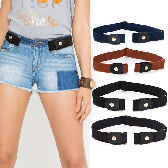 No Buckle Elastic Stretch Belts for Men and Women