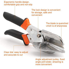 Non-Slip Handle 45-135 Degree Miter Snips Shears Cutting Tool