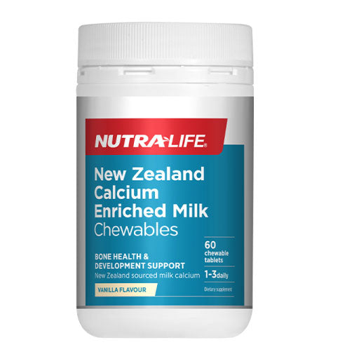 Nutra-Life New Zealand Calcium Enriched Milk Chews - 60 Tablets