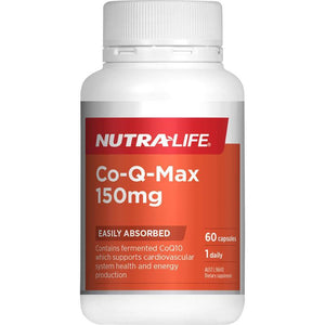 Nutra-Life Co Q Max 150mg with Fish Oil & Vitamin E 60 Capsules