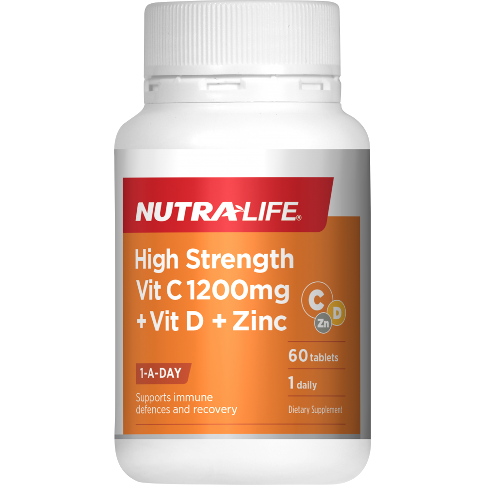 Nutralife High Strength Vit C 1200mg + Vit D + Zinc