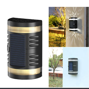 Outdoor Solar Powered LED Lamp Porch Cordless Scone Wall Light