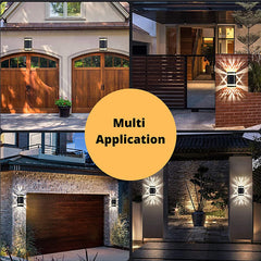 Outdoor Solar Powered LED Lamp Porch Cordless Scone Wall Light