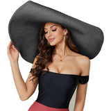 Oversized Beach Straw Hat for Women Large Wide Brim Visor Hats Summer Beach Cap