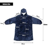 Oversized Winter Hoodie Fleece Warm Sweatshirts Blanket