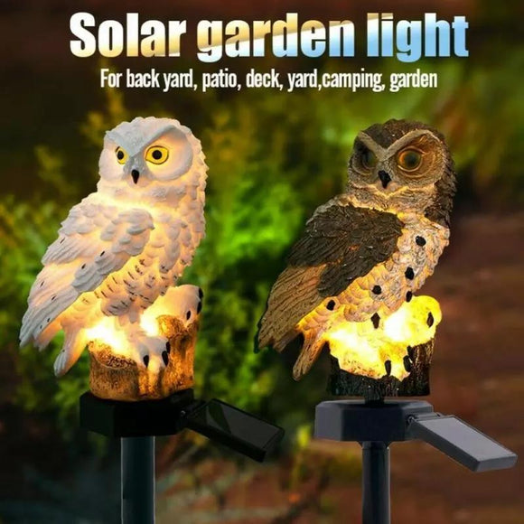 Owl Solar Powered LED Garden Night Lights Ornament Lamp