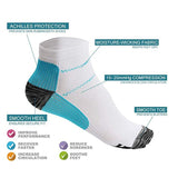 3 Pairs of Compression Running Ankle Socks for Men and Women