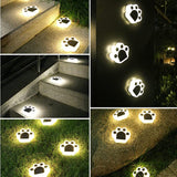 Paw Print Solar Outdoor Lights