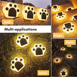 Paw Print Solar Outdoor Lights