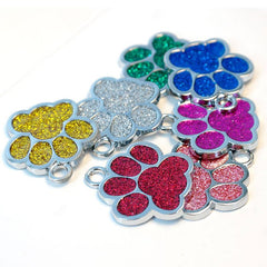 Paw Shape Personalized Dog Cat ID Tags Free Engraved Nameplate