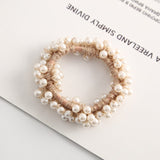 Pearls Beads Hair Rope Ponytail Holder Rubber Elastic Headbands