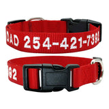 Personalized Dog Collars Embroidered with Pet Name and Phone Number