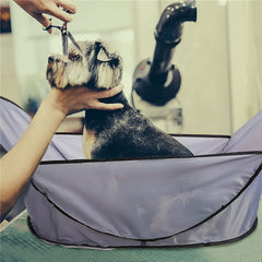Pet Dog Shearing Haircut Bib Grooming Care Fur Hair Catcher