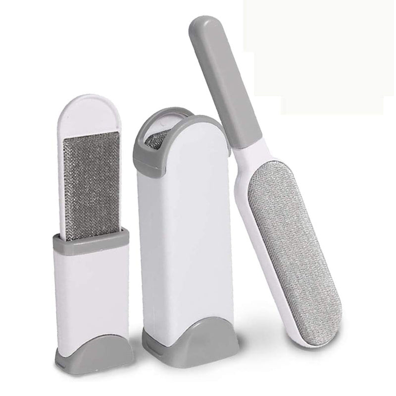 Pet Hair Fur Remover Brush Removal Tool Double Sided with Self Cleaning Base