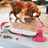Pet Molar Dog Tug Rope Ball Chew Puppy Bite Toys Suction Cup