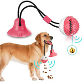 Pet Molar Dog Tug Rope Ball Chew Puppy Bite Toys Suction Cup