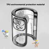 Plating Frame Transparent TPU Soft Diamond Dandelion Back Cover For iPhone Series