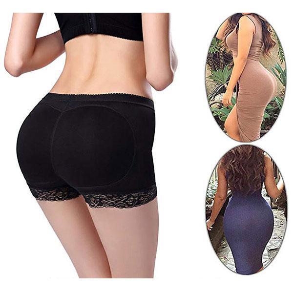 Plus Size Butt Lifting Hip Padded Lace-trim Shapewear Shorts
