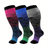 Plus Size Compression Socks Stockings - 3 Pairs