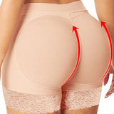 Plus Size Butt Lifting Hip Padded Lace-trim Shapewear Shorts