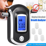 Portable Alcohol Breath Tester with Digital LCD Display