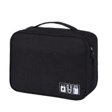 Portable Cable Power Battery Zipper Storage Organizer Cosmetic Bag