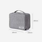 Portable Cable Power Battery Zipper Storage Organizer Cosmetic Bag