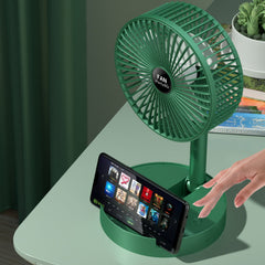 Portable Foldable Telescopic Fan 3-Speed Rotated USB Rechargeable Air Cooler