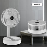Portable Foldable Telescopic Fan 3-Speed Rotated USB Rechargeable Air Cooler