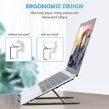 Portable Laptop Stand Adjustable Aluminum Notebook Holder Riser