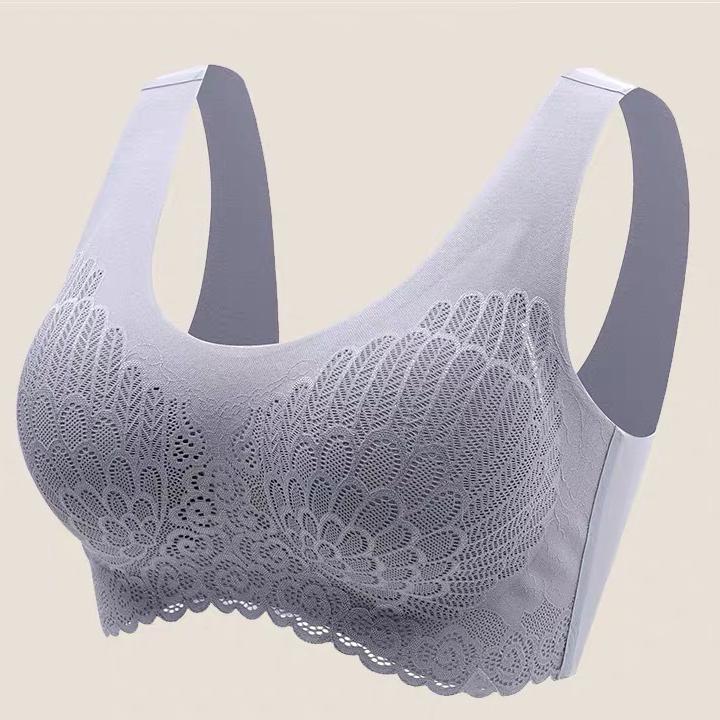 Womens Wirefree Lace Bra, Comfortable Vest Style Bralette, Push Up  Bralette, Wide Straps, Everyday Bras for Sleep Yoga Fitness Shiyan
