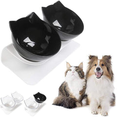 Raised Tilted Non-Slip Cat Food Bowls