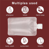4 Pcs Refillable Empty Squeeze Pouch Bags for Toiletry Lotion Shampoo Shower Gel