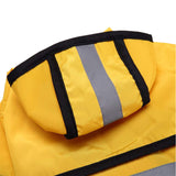 Reflective Yellow Dog Raincoat with Hood, Waterproof Pet Rain Jacket for Small Puppy Large Dogs