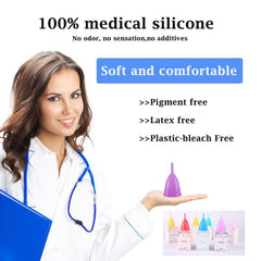 2 Packs Resuable Hygiene Menstrual Cups Medical Grade Silicone FDA Approved