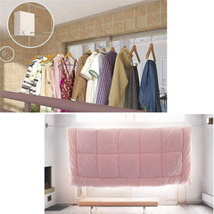 Retractable Clothesline Wall-Mounted Indoor Outdoor Washing Clothes Hanger